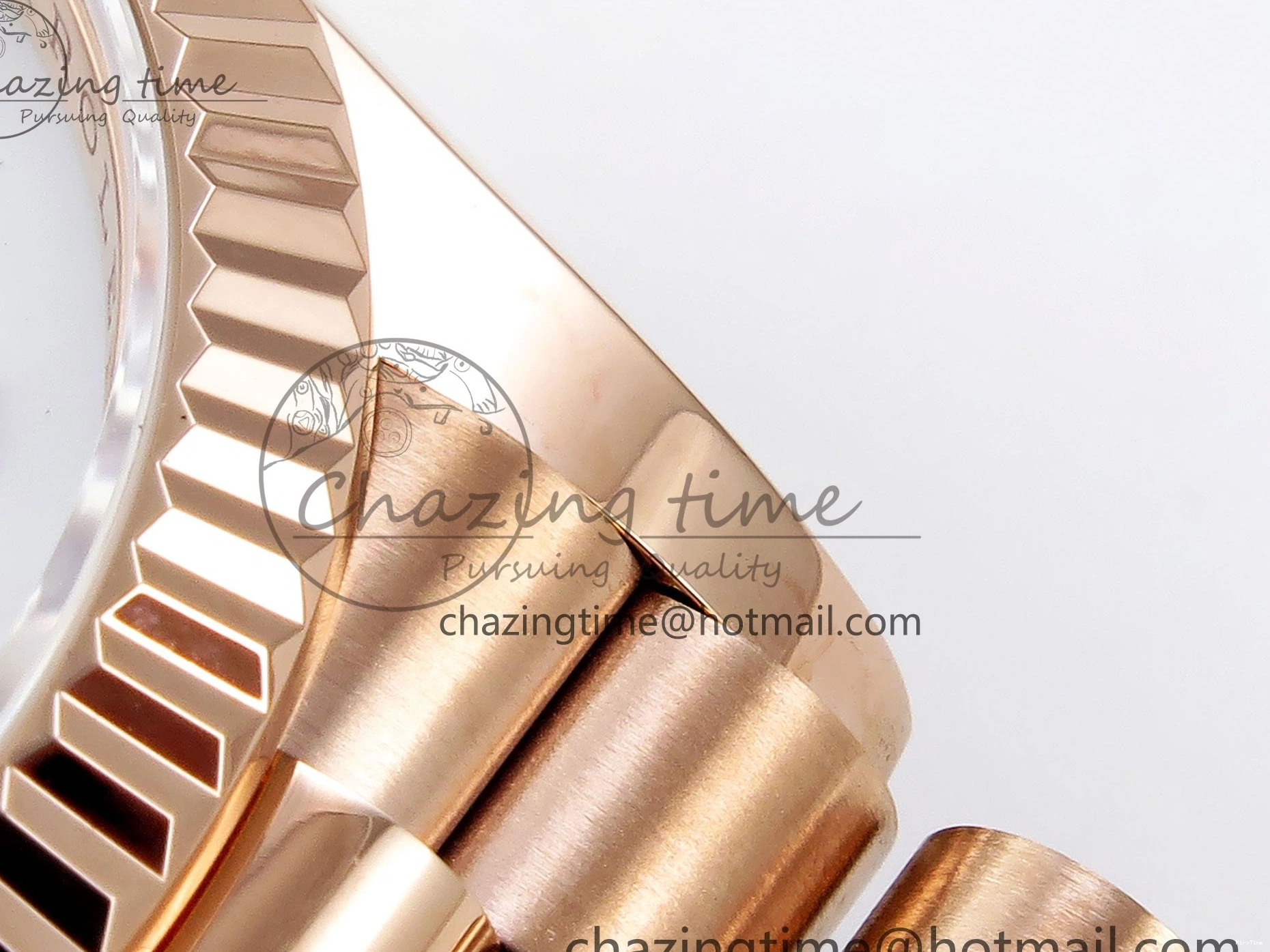 MiroTime 0209 OdorResistant Day Date 36 RG TWSF Best Edition White Diamonds Dial on RG Bracelet A 1610